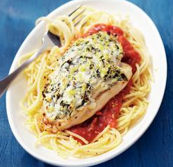 Kipfilet met citroenricotta